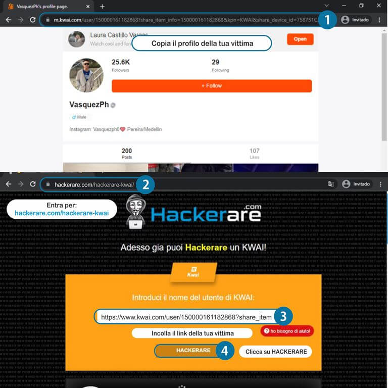 Passaggi hackerare.com Kwai 2